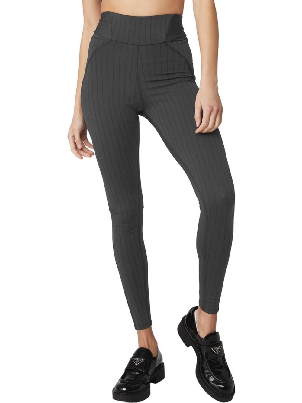 ALO YOGA Pinstripe Jacquard Extreme High-Waisted Leggings - XS